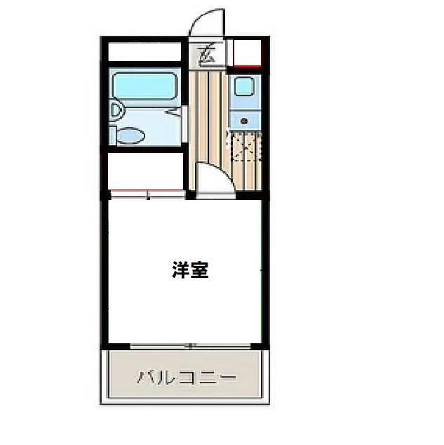 高木ハイツ(1K/3階)の間取り写真