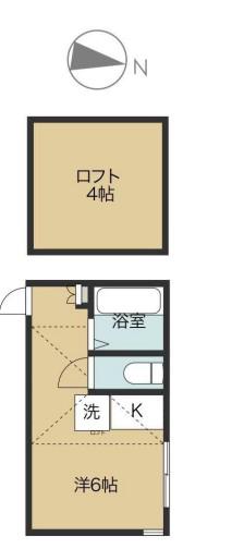 ヒルズ反町A棟(ワンルーム/2階)の間取り写真