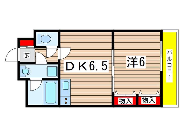 メゾンK&N(1DK/2階)の間取り写真
