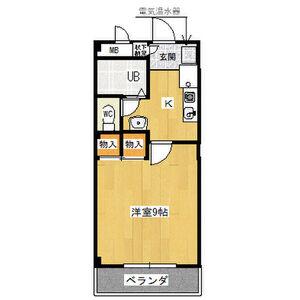 グレイスKOMI(1K/2階)の間取り写真