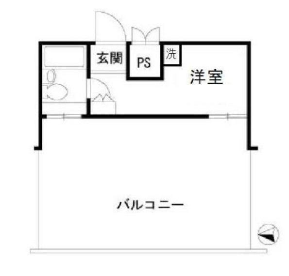 ダイヤモンドレジデンス新宿(ワンルーム/5階)の間取り写真