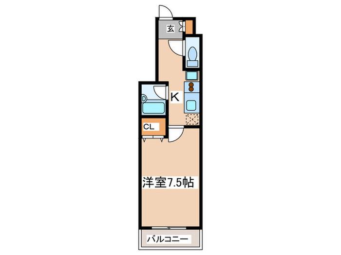 セントエルモ町田(1K/1階)の間取り写真