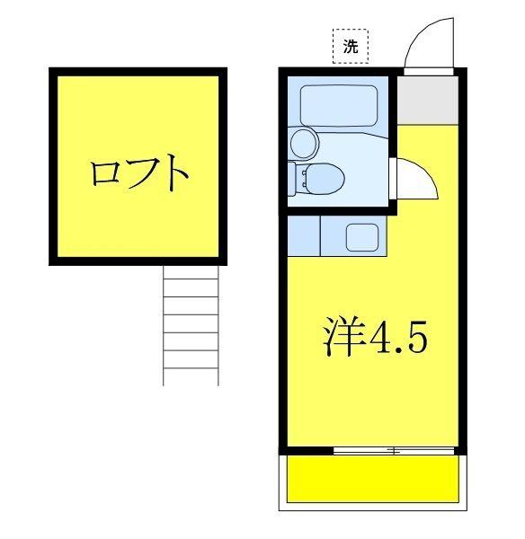 コスモコーポ(ワンルーム/2階)の間取り写真