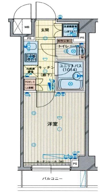 ルーブル蒲田南六番館(1K/6階)の間取り写真