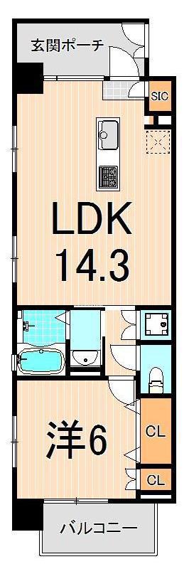 ROXELLES(1LDK/10階)の間取り写真