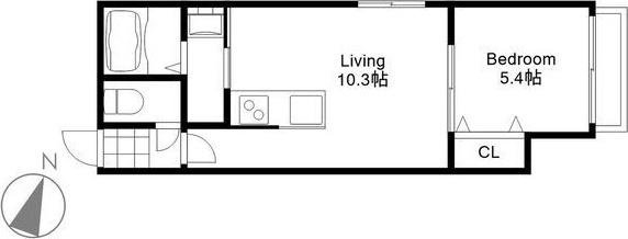 COCOTTE.STA(1LDK/4階)の間取り写真