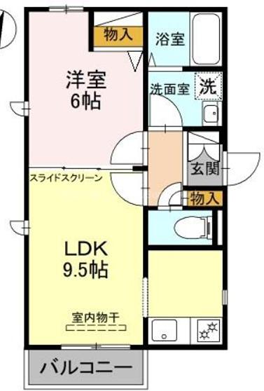 サンクレール(1LDK/3階)の間取り写真