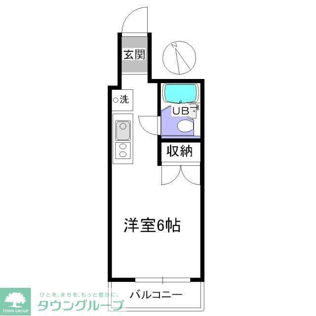 三木ビル(ワンルーム/3階)の間取り写真