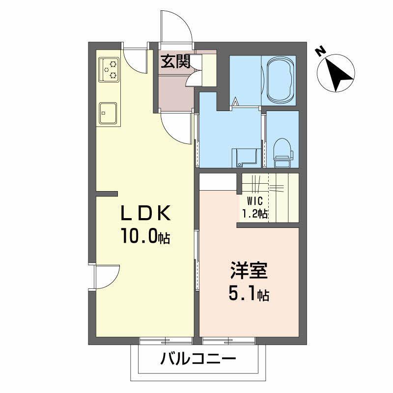 コートビレッジ(1LDK/2階)の間取り写真