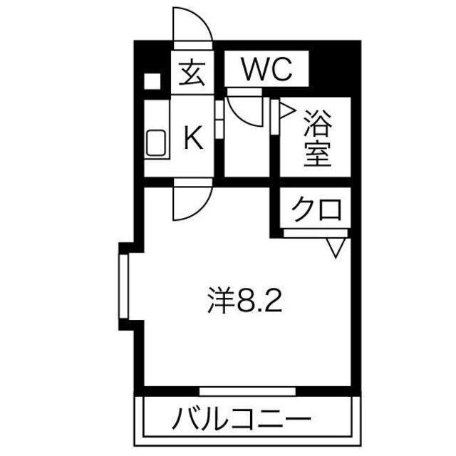 コンフォール加茂(1K/3階)の間取り写真