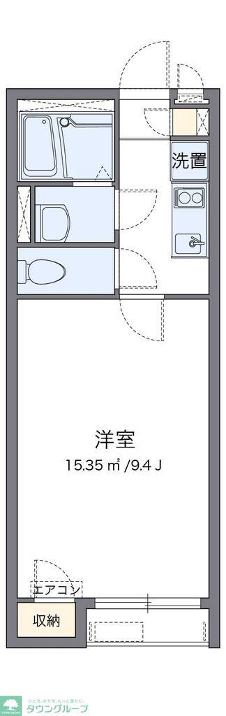 クレイノワン(1K/1階)の間取り写真