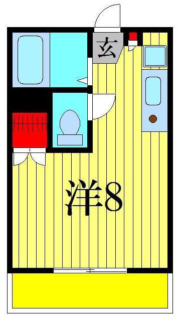 シェークル21(ワンルーム/3階)の間取り写真