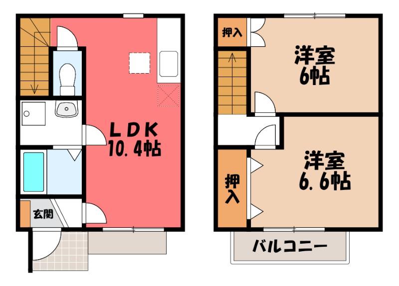 LA LUCE(2LDK/1階)の間取り写真