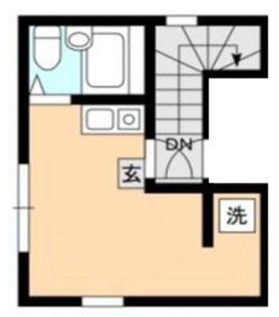 若松荘(ワンルーム/2階)の間取り写真
