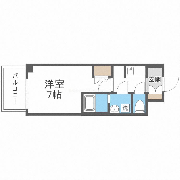 サムティ姫島FELICETO(1K/5階)の間取り写真