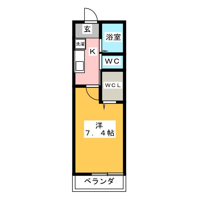 湘南ビーチハイム(1K/1階)の間取り写真