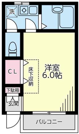 プルミエール壱番館(1K/1階)の間取り写真