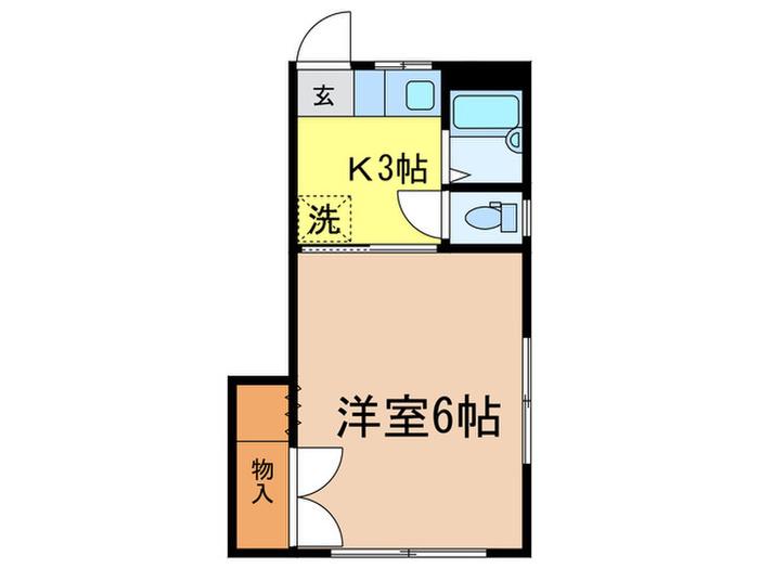 赤羽コーポ(1K/1階)の間取り写真
