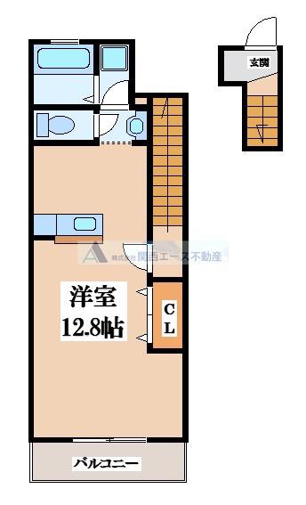 グレースヴィラ(ワンルーム/2階)の間取り写真