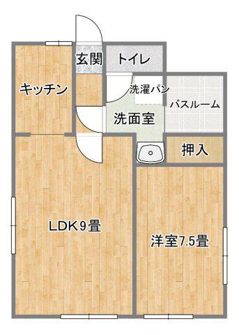 メゾン・ド・ジョブレ(1LDK/2階)の間取り写真