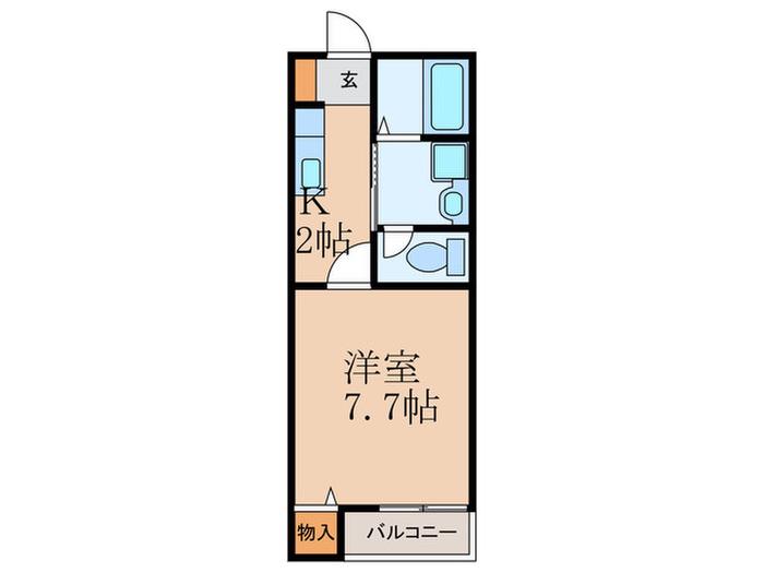 PREMIAGE桃園公園(1K/1階)の間取り写真