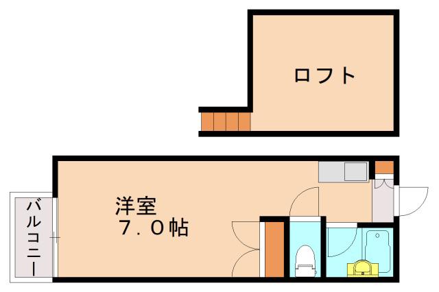 マキシム空港前II(1K/1階)の間取り写真