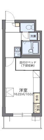 レオパレスパルコートC(1K/4階)の間取り写真