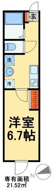 スターヒルズ松戸(1K/3階)の間取り写真