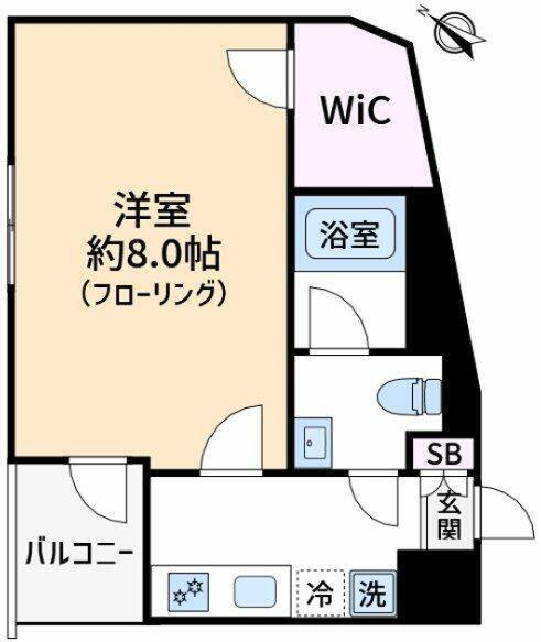 GROWS北赤羽(1K/4階)の間取り写真