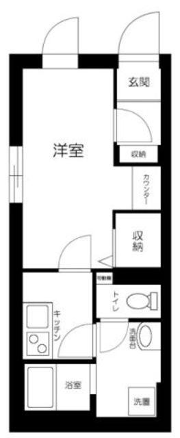 フェリデンシア住吉(1K/3階)の間取り写真