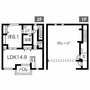 Y.K GARAGE湘南大和(1LDK/1階)の間取り写真