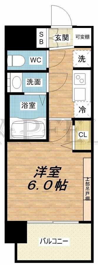 プレサンス東小橋エレディータ(1K/3階)の間取り写真