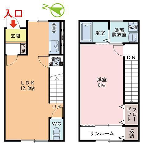 GRAN・RIOII(1LDK/1階)の間取り写真