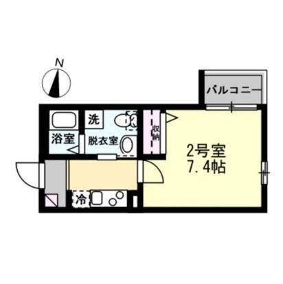 ベイルーム小田栄(1K/3階)の間取り写真