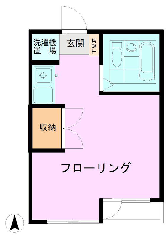 ハイツ柴田(1K/1階)の間取り写真