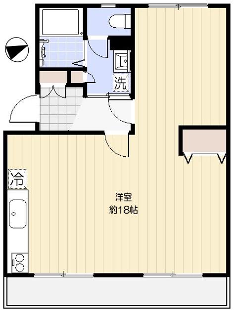 あべりあ(ワンルーム/4階)の間取り写真