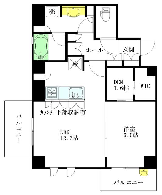 アトラス中野中央(1SLDK/2階)の間取り写真