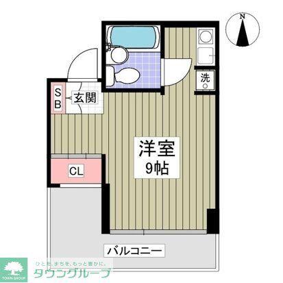 エビデンス(ワンルーム/6階)の間取り写真