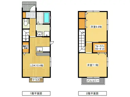 スエテB(2LDK/1階)の間取り写真