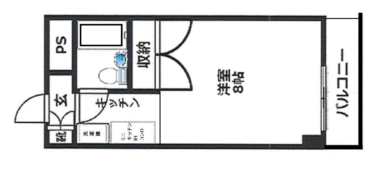 スカイコート生麦(ワンルーム/9階)の間取り写真