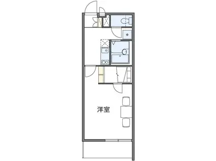 ＪＲ武蔵野線 吉川駅 徒歩7分 3階建 築18年(1K/2階)の間取り写真