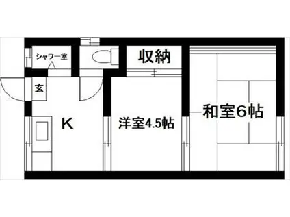 サンビレッヂ東辻井(2K/2階)の間取り写真