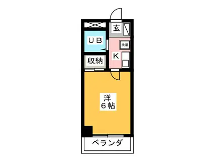 高崎ジャスタン(1K/4階)の間取り写真