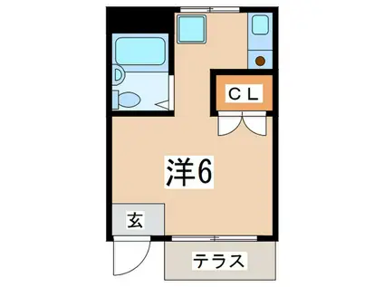 TAIKIビル(ワンルーム/1階)の間取り写真