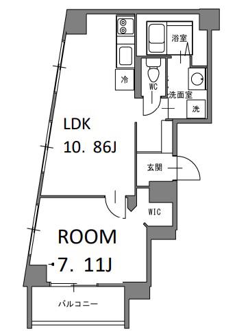静岡泉町エンブルコート(1LDK/5階)の間取り写真