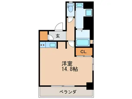 プライムメゾン東桜(ワンルーム/11階)の間取り写真