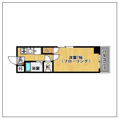 プレアール教育大前(1K/3階)の間取り写真