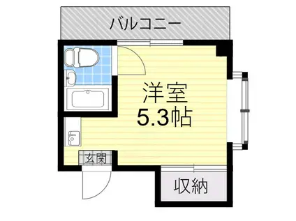 メゾン美也パート3(ワンルーム/3階)の間取り写真