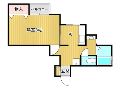 ヴィレッジ・ミヤ(1K/2階)の間取り写真