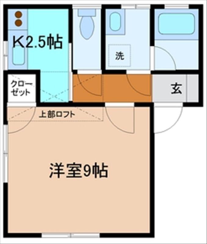 パールハイム(1K/1階)の間取り写真